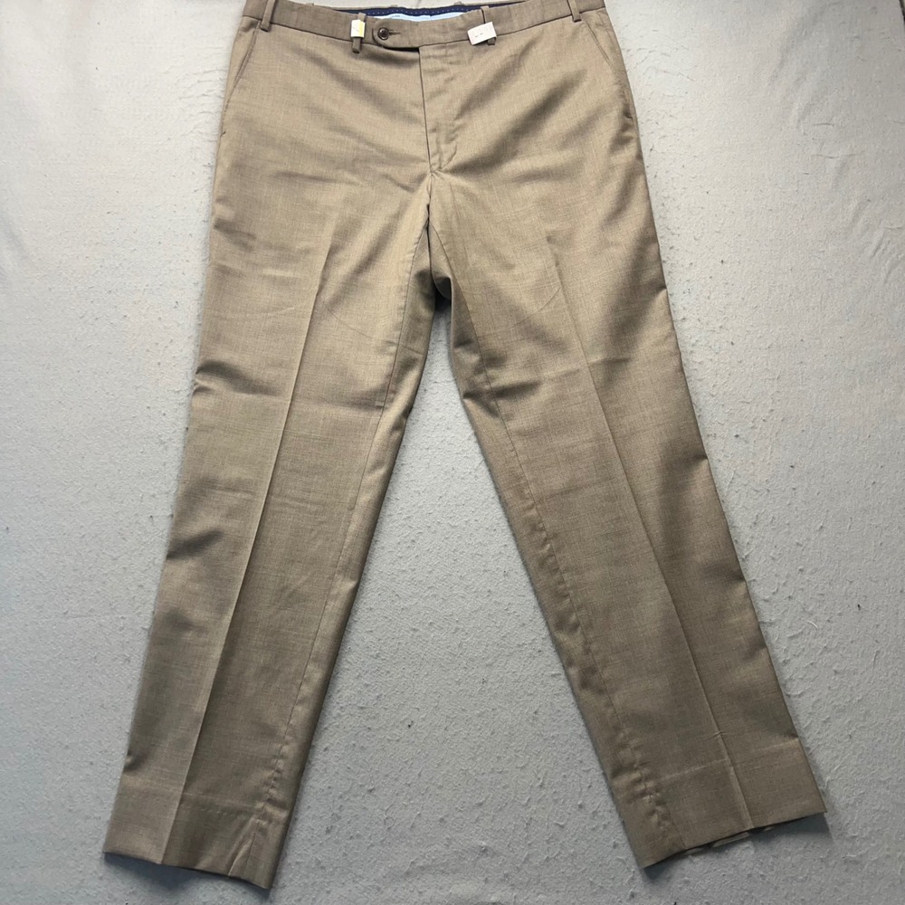Peter Millar Mens 38R Tan Wool‎ Blend Dress Pants Trousers Made in Canada 1597